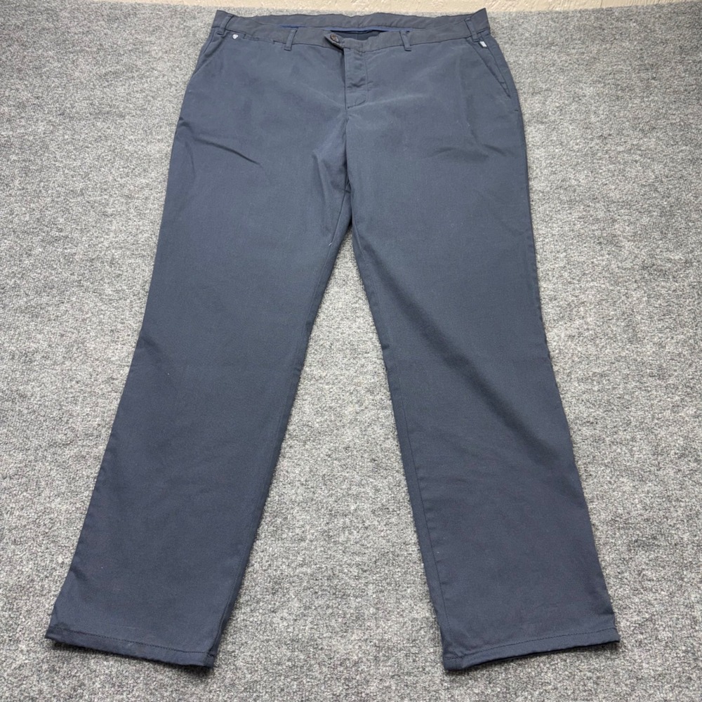 Bruhl Venice B Turn Mens Navy Blue Textured Stretch Cotton Chino Pants 42R 58 - Picture 2 of 12